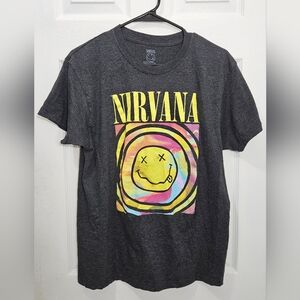 Nirvana Gray Graphic T-Shirt Large